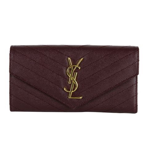 maroon luxury wallet|saint laurent wallet.